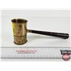Image 1 : Cocktail Measurer Gavel Jigger : Brass Head & Wood Handle : (2 oz & 3 oz) (Measures : 9-1/2"L)