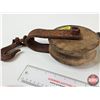 Image 2 : Antique Wooden Wheel Barn Pulleys (2)