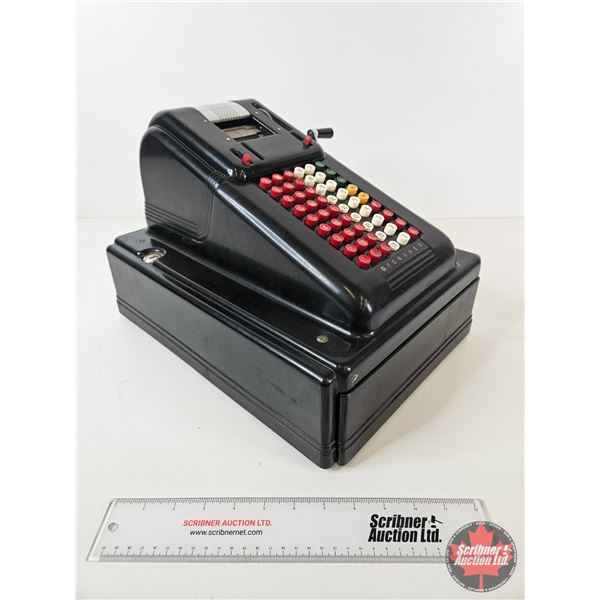Vintage McCaskey Cash Register  (Originally From Gibson's Hardware Wainwright) (Measures : 11"H x 12