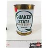 Image 2 : Oil Combo (2) : Quaker State Super Blend Oil Can (Full) w/Enamel Funnel (Oil Can Measures : 6"H x 4"