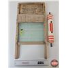 Image 2 : Washboard "Western Broom & Woodenware Ltd." & Master Quality Wringer Rolls (Washboard Measures : 24"