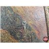 Image 4 : Framed Canvas Painting : Native American Chief (NOTE : Tear on Painting) (Measures : 22-1/2"H x 16-1