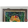 Image 6 : Framed Stained Glass : Tiffany Style Flower Motif (Measures : 25-5/8"H x 23-1/2"W)