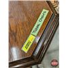 Image 11 : Knechtels Ltd. Trestle Base Wooden Table w/Leaf & Pressback Chairs (6)  (Measurement With Out Leaf :