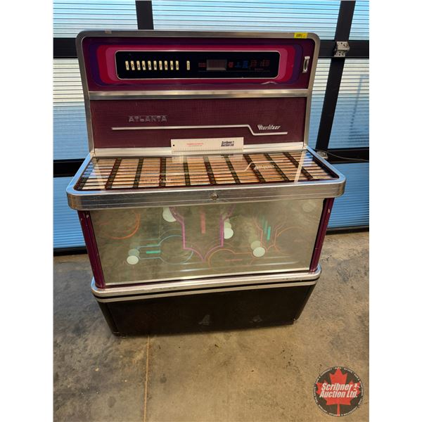 Juke Box : Wurlitzer (Model Atlanta) (Notes : Lights Up : Comes with Records : Not Working : Needs T