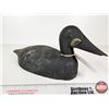 Image 5 : Wooden Duck Decoy (Consignor Tag - Working Sure Scooter c. 1960)  (Measures : 6"H x 5-1/2"W x 16"L)