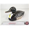 Image 1 : Wooden Duck Decoy (Consignor Tag - Working Blue Bill Drake c. 1940 Lake St.Peter)  (Measures : 5-1/2