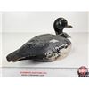Image 4 : Wooden Duck Decoy (Consignor Tag - Working Blue Bill Drake c. 1940 Lake St.Peter)  (Measures : 5-1/2