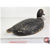 Image 4 : Wooden Duck Decoy (Consignor Tag - Working Blue Bill Hollow Glass Eyes 1940's)  (Measures : 5-1/4"H