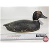 Image 5 : Wooden Duck Decoy (Consignor Tag - Working Blue Bill Hollow Glass Eyes 1940's)  (Measures : 5-1/4"H