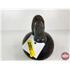 Image 7 : Wooden Duck Decoy (Consignor Tag - Working Blue Bill Hollow Glass Eyes 1940's)  (Measures : 5-1/4"H