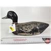 Image 2 : Wooden Duck Decoy (Consignor Tag - Working Blue Bill Drake 1950's)  (Measures : 6-1/2"H x 5-1/2"W x 