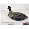 Image 3 : Wooden Duck Decoy (Consignor Tag - Working Blue Bill Drake 1950's)  (Measures : 6-1/2"H x 5-1/2"W x 