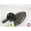 Image 7 : Wooden Duck Decoy (Consignor Tag - Working Blue Bill Drake 1950's)  (Measures : 6-1/2"H x 5-1/2"W x 