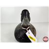Image 8 : Wooden Duck Decoy (Consignor Tag - Working Blue Bill Drake 1950's)  (Measures : 6-1/2"H x 5-1/2"W x 