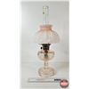 Image 11 : Aladdin Oil Lamp : Model B Burner : Washington Drape : Pink Hue Font w/Hand Blown Glass Modern Shade