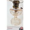 Image 12 : Aladdin Oil Lamp : Model B Burner : Washington Drape : Pink Hue Font w/Hand Blown Glass Modern Shade