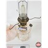 Image 4 : Aladdin Oil Lamp : Model B Burner : Washington Drape : Pink Hue Font w/Hand Blown Glass Modern Shade
