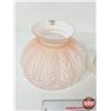 Image 8 : Aladdin Oil Lamp : Model B Burner : Washington Drape : Pink Hue Font w/Hand Blown Glass Modern Shade