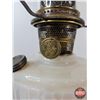 Image 6 : Aladdin Oil Lamp : Tall Lincoln Drape : Alacite Font w/Hand Blown Glass Modern Shade (Measures w/Chi