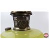 Image 9 : Aladdin Oil Lamp : Model B Burner : Vertique : Vaseline Glass Font w/Old New Stock Aladdin Chimney &