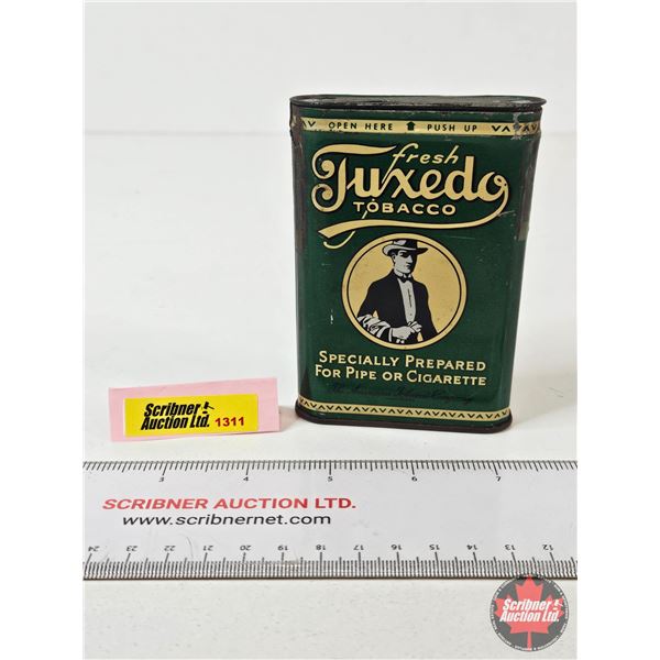 Tuxedo Tobacco Pocket Tin  (Measures : 4-1/4"H x 3"W x 1"D)