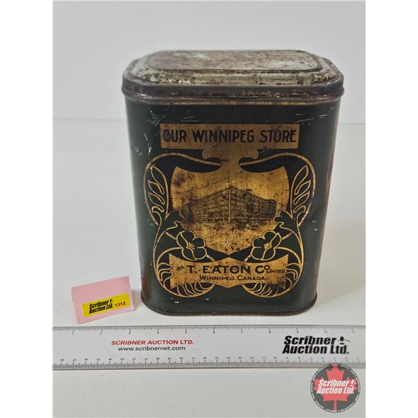 T.Eaton Co. Tea Tin  (Measures : 10-1/4"H x 7"W x 4-3/4"D)