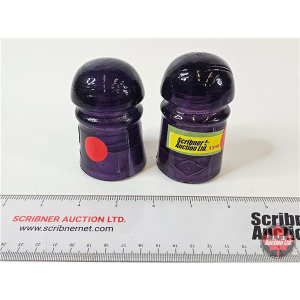 Insulators (2) : Purple (Measures : 3-1/2"H)