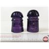 Image 4 : Insulators (2) : Purple (Measures : 3-1/2"H)