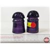 Image 5 : Insulators (2) : Purple (Measures : 3-1/2"H)