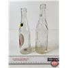 Image 4 : Prairie Rose Beverage Bottles (2) : ACL (Embossed) (Tallest Measures ; 9-1/4"H)