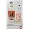 Image 1 : Root Beer Bottles (2) : "Hires" ACL & "Top Valu" Paper Label (Tallest Measures : 9-1/2"H)