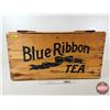 Image 2 : Blue Ribbon Tea Wooden Crate  (Measures : 16-1/2"H x 31-1/2"W x 18"D)