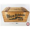 Image 5 : Blue Ribbon Tea Wooden Crate  (Measures : 16-1/2"H x 31-1/2"W x 18"D)