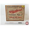 Image 2 : Wooden Butter Crate : Canadian Butter Painted Label w/Woodland Creamery Butter Applied Label (Measur