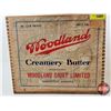 Image 7 : Wooden Butter Crate : Canadian Butter Painted Label w/Woodland Creamery Butter Applied Label (Measur