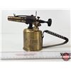 Image 2 : Optimus No. 321 Brass Blow Torch w/Square Nails & Eddy Matchbox (Blower Measures : 6"H)