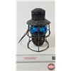 Image 5 : Railway Lamp : Hiram L Piper Co. Ltd. : Blue Lense  (Measures : 9-1/2"H)