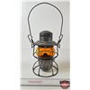 Image 1 : CNR Railway Lamp : Hiram L Piper Co. Ltd. : Orange Lense  (Measures : 10"H)