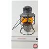 Image 4 : CNR Railway Lamp : Hiram L Piper Co. Ltd. : Orange Lense  (Measures : 10"H)