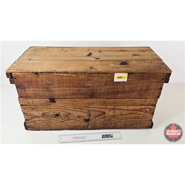 Wooden Shipping Crate  (Measures : 14"H x 27"W x 12-1/4"D)