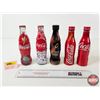 Image 1 : Coke Bottles (5) : - Glass Disney 50th Anniversary (Full) - Glass Las Vegas (Full) - Aluminum (Full)