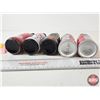 Image 7 : Coke Bottles (5) : - Glass Disney 50th Anniversary (Full) - Glass Las Vegas (Full) - Aluminum (Full)