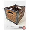 Image 10 : Silver Woods Wooden Shipping Crate w/Assorted Vintage Beer Bottles (12) : Incl. - Saskatoon Beer - B