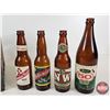 Image 2 : Silver Woods Wooden Shipping Crate w/Assorted Vintage Beer Bottles (12) : Incl. - Saskatoon Beer - B