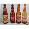 Image 3 : Silver Woods Wooden Shipping Crate w/Assorted Vintage Beer Bottles (12) : Incl. - Saskatoon Beer - B