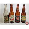 Image 4 : Silver Woods Wooden Shipping Crate w/Assorted Vintage Beer Bottles (12) : Incl. - Saskatoon Beer - B