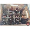 Image 7 : Silver Woods Wooden Shipping Crate w/Assorted Vintage Beer Bottles (12) : Incl. - Saskatoon Beer - B