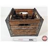 Image 9 : Silver Woods Wooden Shipping Crate w/Assorted Vintage Beer Bottles (12) : Incl. - Saskatoon Beer - B