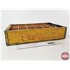 Image 2 : Coca-Cola Yellow Painted Wooden 24 Bottle Crate (c. 1960's) (Measures : 4"H x 18-1/4"W x 12"D)
